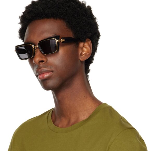 NEW BALMAIN ADMIRABLE BPS-130A UNISEX BLACK/GOLD SUNGLASSES BALMAIN - Picture 1 of 14